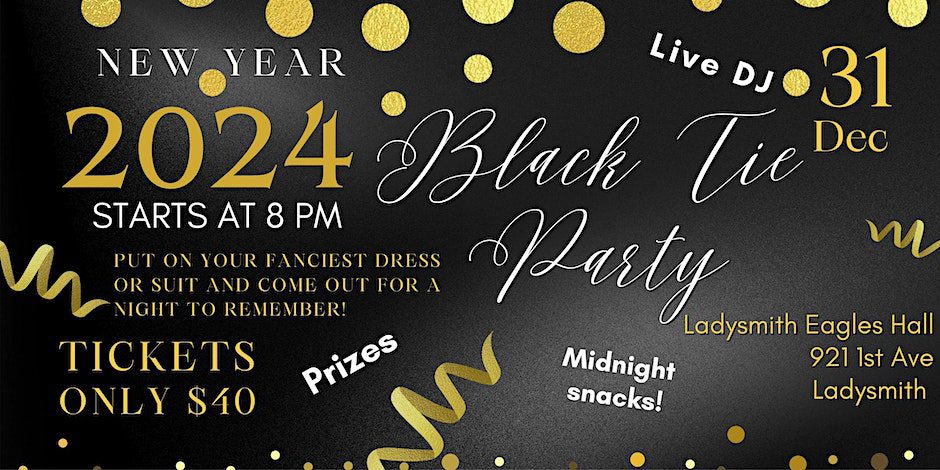 Black Tie Formal New Years Eve Party