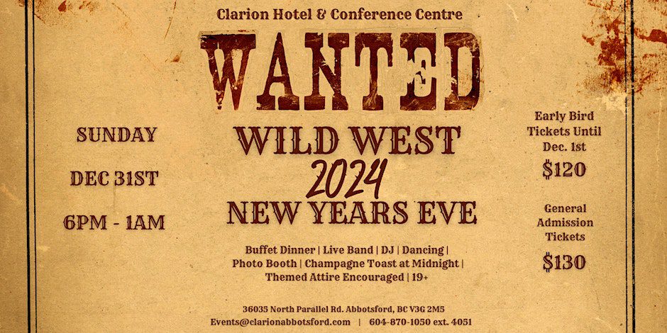 New Years Eve Parties Vancouver Wild West New Year's Eve Gala